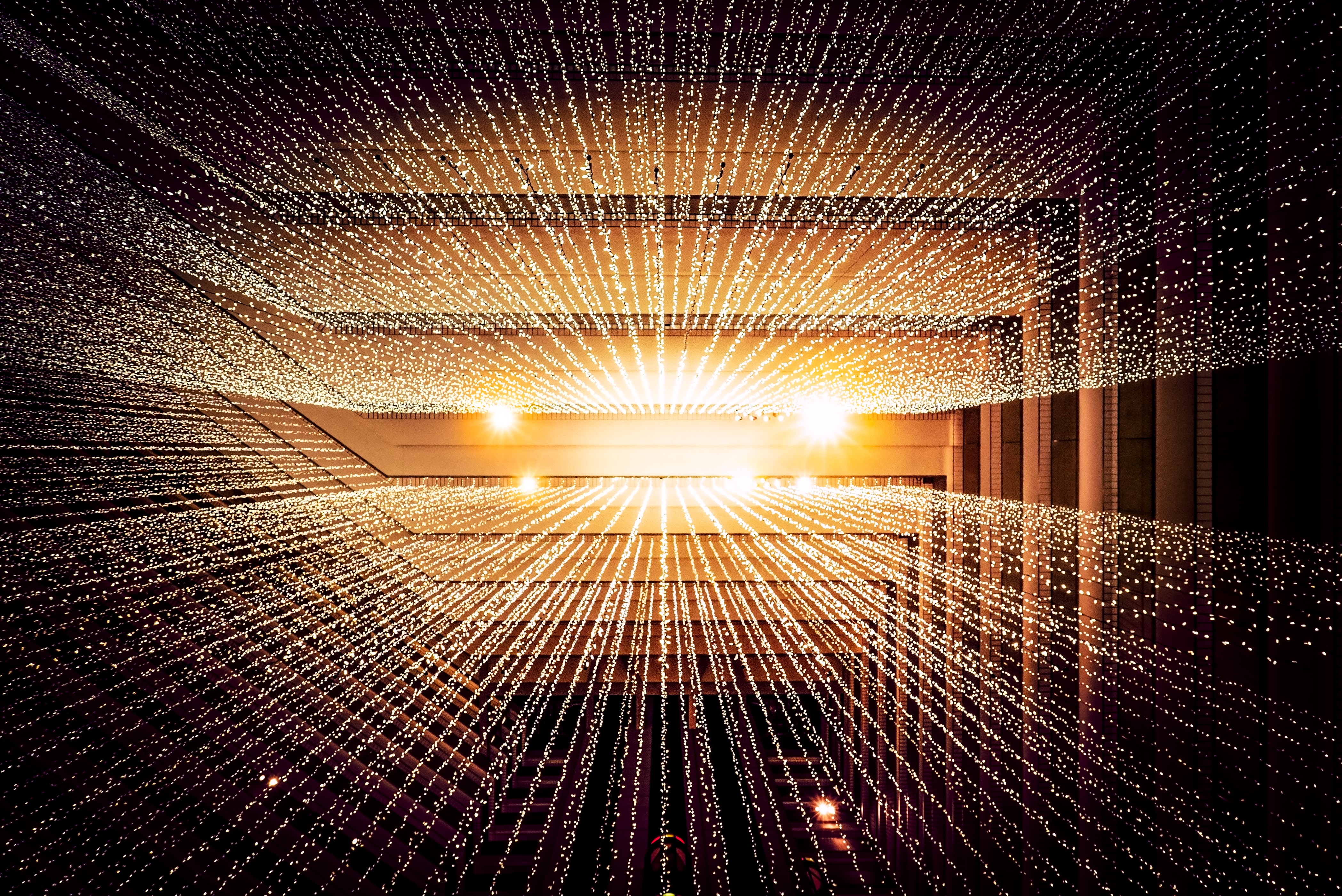 graphic of data flowing across a network